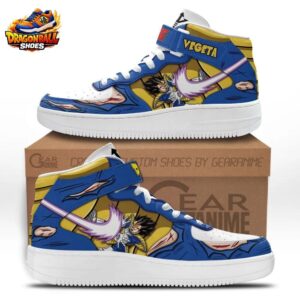 Blue Gold Battle Slash Mid-Top Street Dragon Ball Z Vegeta Shoes