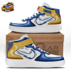 Blue Gold Logo Vegeta Mid-Top Street Dragon Ball Z Shoes