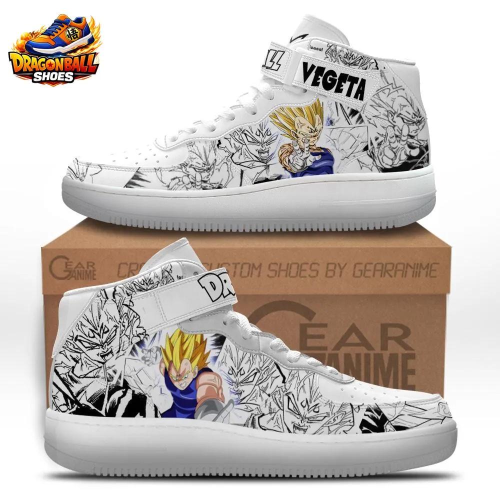 White Black Manga Super Saiyan Vegeta Mid-Top Street Dragon Ball Z Vegeta Shoes White Black Manga Super Saiyan Vegeta Mid-Top Street Dragon Ball Z Vegeta Shoes