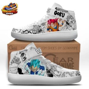 White Manga Goku Vegeta Mid-Top Street Dragon Ball Z Vegeta Shoes