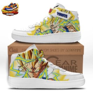 White Yellow Super Saiyan Vegeta Mid-Top Street Dragon Ball Z Shoes