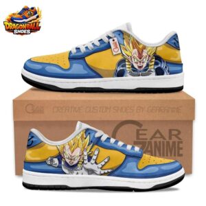 Blue Yellow Super Saiyan Vegeta Padded Skate Dragon Ball Z Shoes