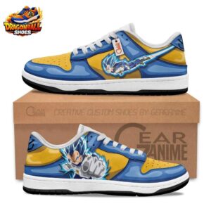 Blue Yellow Super Saiyan Vegeta Padded Skate Dragon Ball Z Shoes