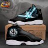 Vegeta Blue Aura Retro Court V13 Shoes Saiyan Energy Strike Art