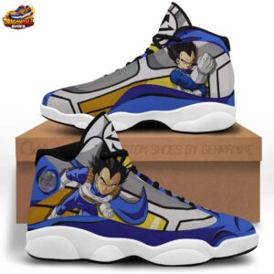 Vegeta Royal Blue Retro Court V13 Shoes Saiyan Battle Art