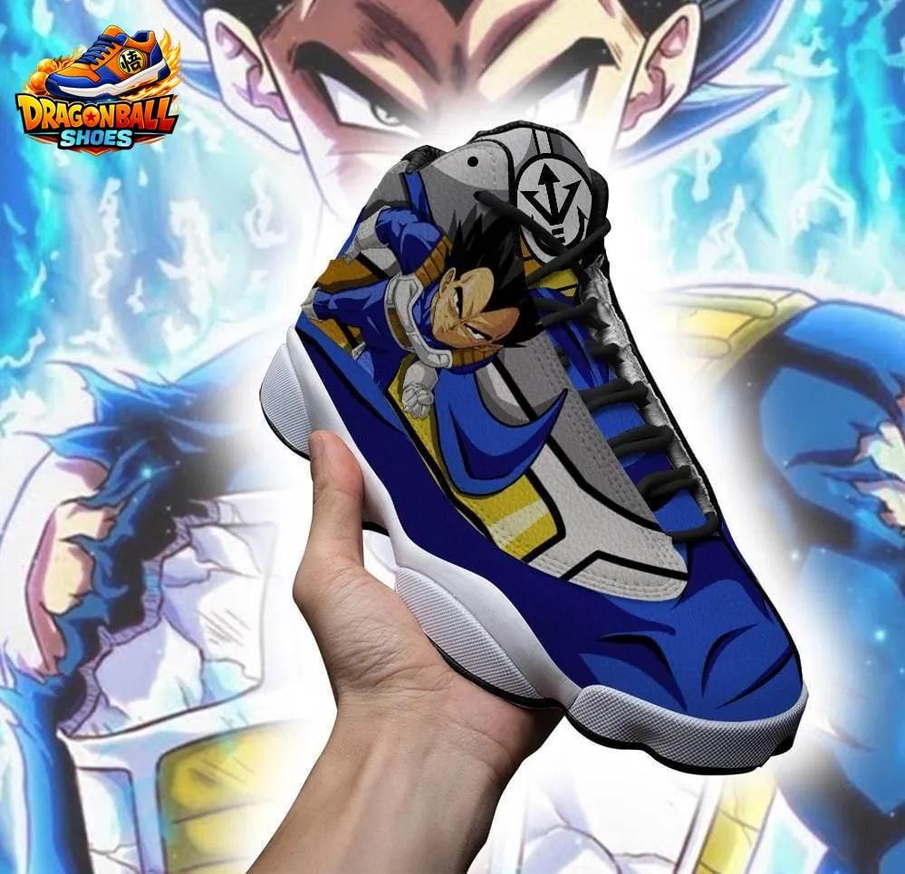 Vegeta Royal Blue Retro Court V13 Shoes Saiyan Battle Art Vegeta Royal Blue Retro Court V13 Shoes Saiyan Battle Art