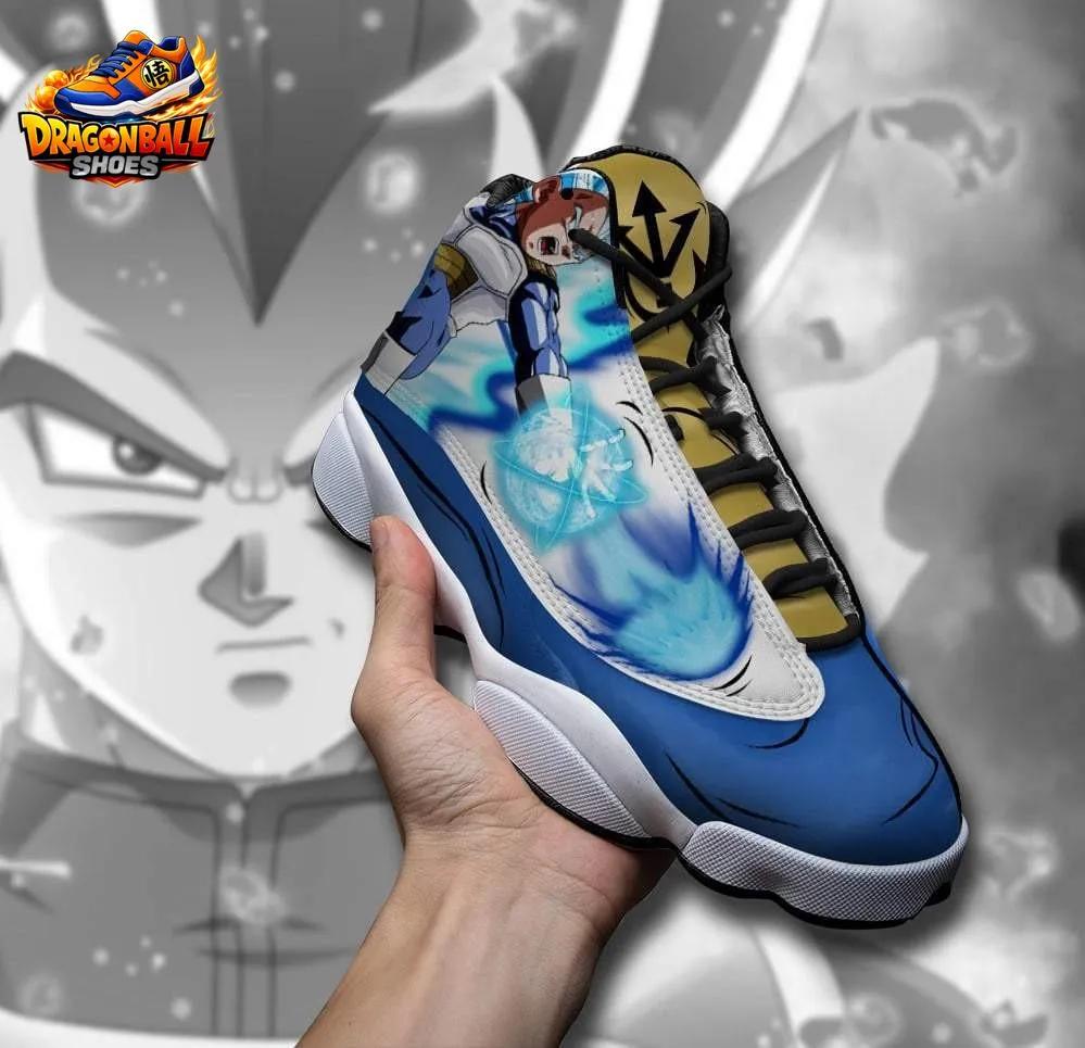 Vegeta Blue Energy Retro Court V13 Shoes Saiyan Battle Art Vegeta Blue Energy Retro Court V13 Shoes Saiyan Battle Art