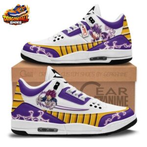 Vegeta Ultra Ego Retro Court V3 Shoes Purple Lightning Art