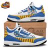 Android 18 Comic Art High-Top Sneakers with Blue Manga Graphics