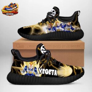 Vegeta Golden Lightning Reze Sneakers Saiyan Energy Art