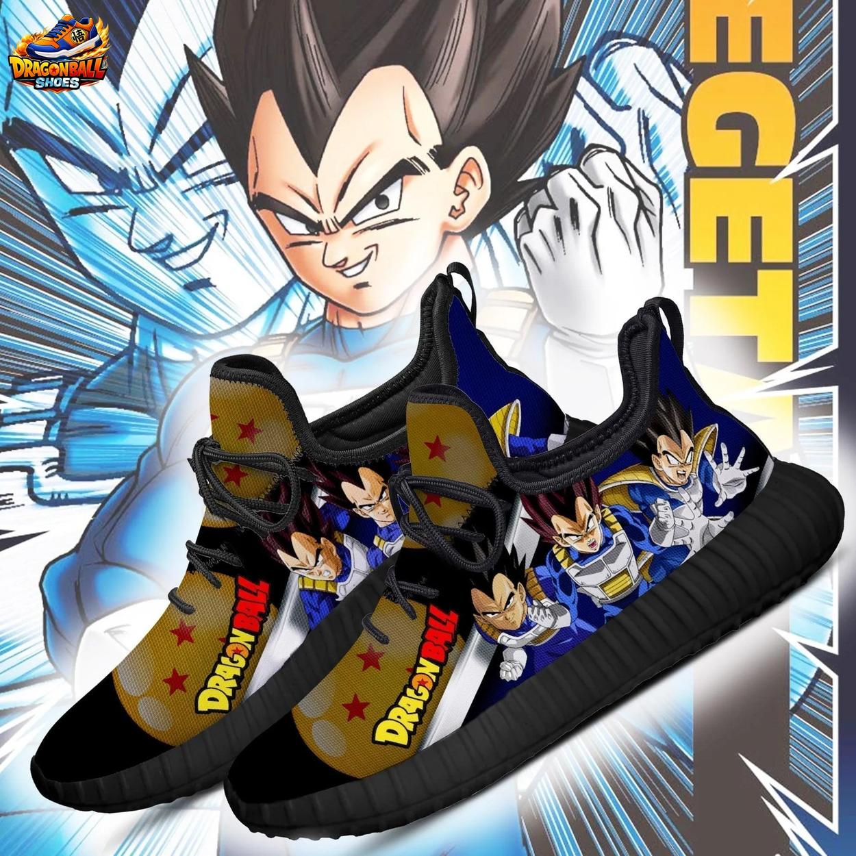 Vegeta Dragon Ball Reze Sneakers with Saiyan Portrait Artwork Vegeta Dragon Ball Reze Sneakers with Saiyan Portrait Artwork