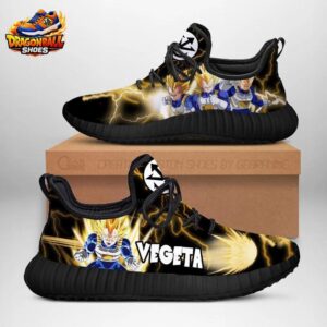 Black Gold Energy Vegeta Reze Sneakers Dragon Ball Z Shoes