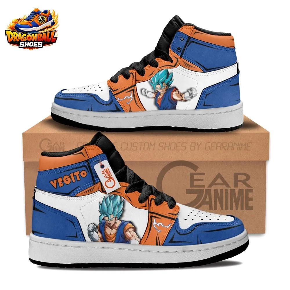 Blue Orange Vegito Super Saiyan Blue High-Top Leather Dragon Ball Shoes Blue Orange Vegito Super Saiyan Blue High-Top Leather Dragon Ball Shoes