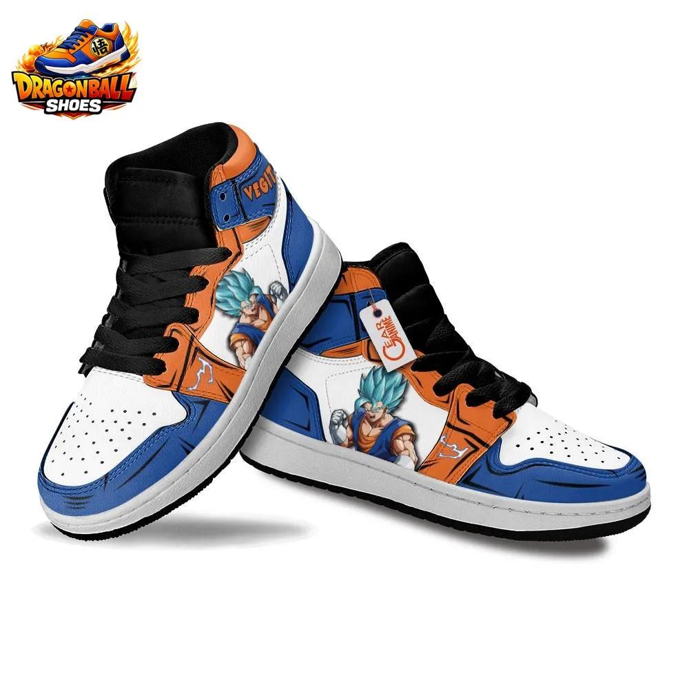 Blue Orange Vegito Super Saiyan Blue High-Top Leather Dragon Ball Shoes Blue Orange Vegito Super Saiyan Blue High-Top Leather Dragon Ball Shoes