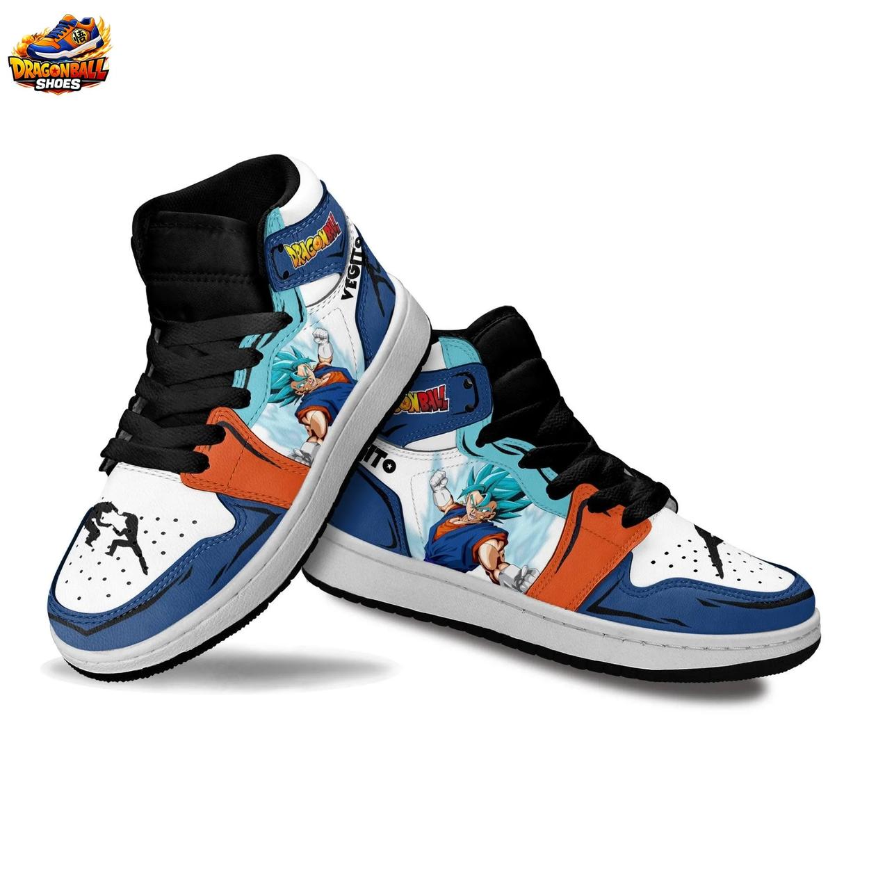 Blue Orange Vegito Super Saiyan Blue High-Top Leather Dragon Ball Shoes Blue Orange Vegito Super Saiyan Blue High-Top Leather Dragon Ball Shoes