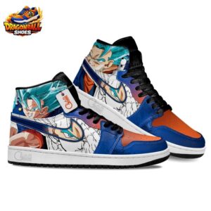 Black Orange Vegito Super Saiyan Blue High-Top Dragon Ball Shoes