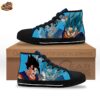 Black White Vegito Super Saiyan Blue High Tops Canvas Shoes