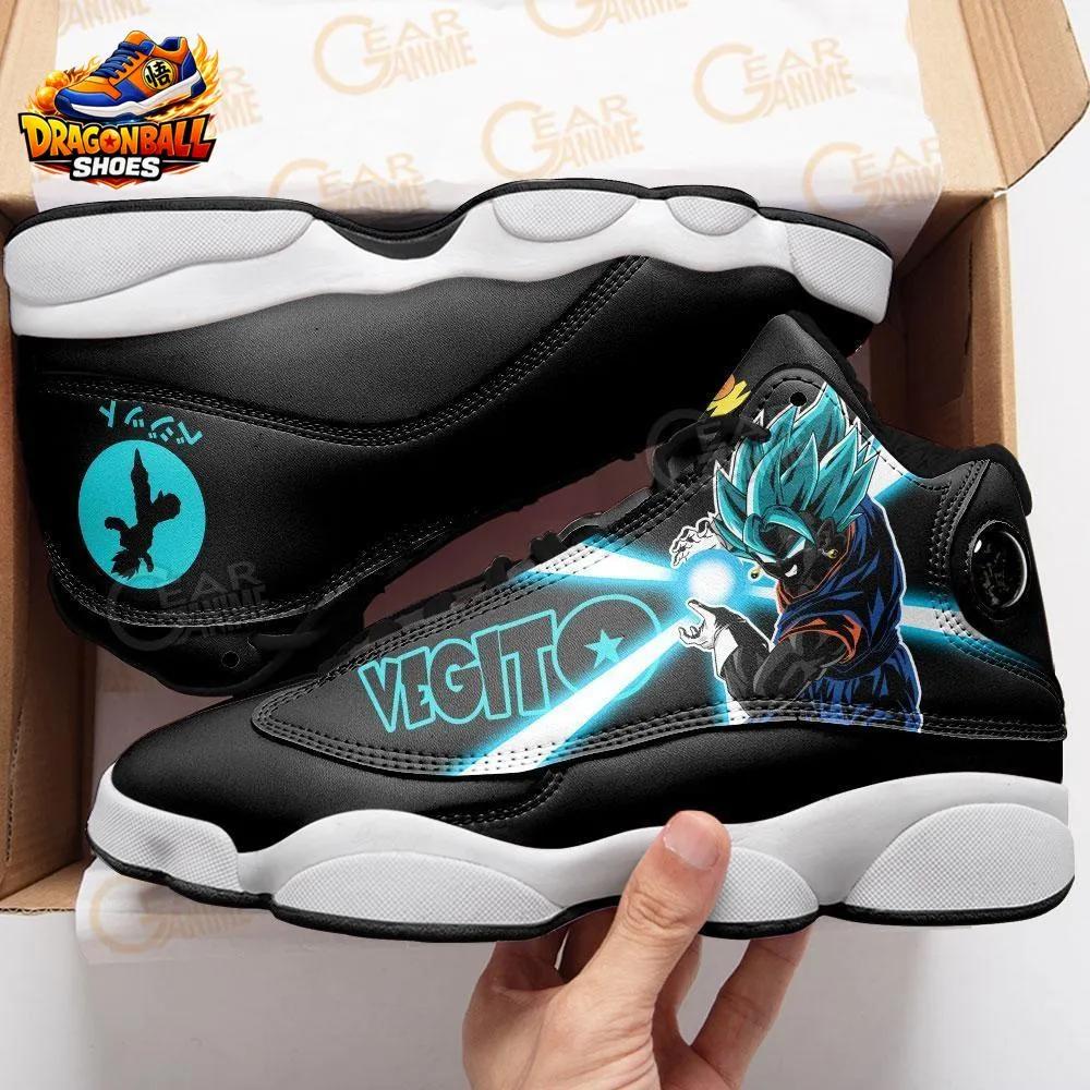 Black Cyan Vegito Super Saiyan Blue Retro Court V13 Dragon Ball Shoes Black Cyan Vegito Super Saiyan Blue Retro Court V13 Dragon Ball Shoes