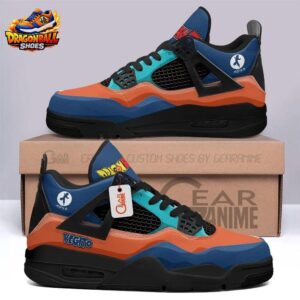 Vegito Retro V4 Sneakers – Blue Orange Dragon Ball Anime Streetwear Shoes