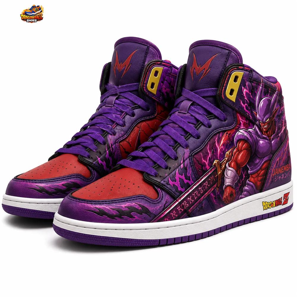 Super Janemba Demon Sword High-Top Sneakers – Purple Red Dragon Ball Flame Shoes Super Janemba Demon Sword High-Top Sneakers – Purple Red Dragon Ball Flame Shoes